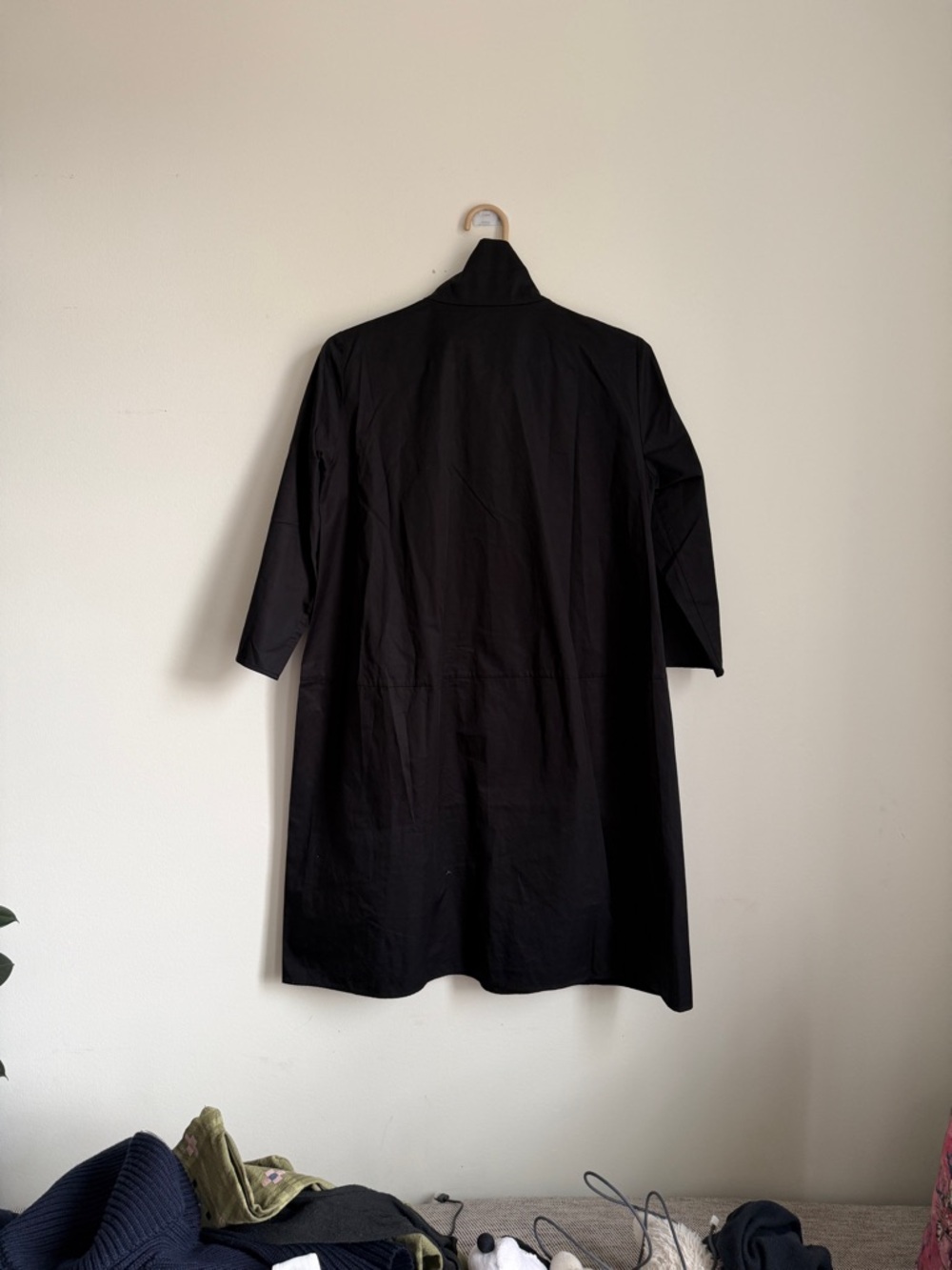 COS Black High-Collar Button-Front Dress - Picture 4 of 6